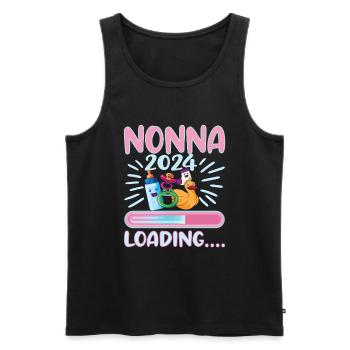 Nonna 2024 Loading Grandma 2024 - Men's Premium Organic Tank Top - black - Front - Michal (187cm)