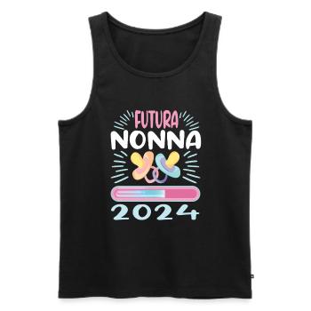 Nonna 2024 Loading Grandma 2024 - Men's Premium Organic Tank Top - black - Front - Michal (187cm)