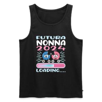 Nonna 2024 Loading Grandma 2024 - Men's Premium Organic Tank Top - black - Front - Michal (187cm)