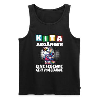KITA Leavers School Child School Enrollment - Men's Premium Organic Tank Top - black - Front - AI Model Male 178 light (178cm)