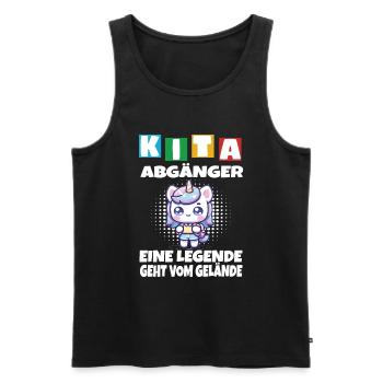KITA Leavers School Child School Enrollment - Men's Premium Organic Tank Top - black - Front - AI Model Male 178 light (178cm)