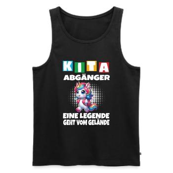 KITA Leavers School Child School Enrollment - Men's Premium Organic Tank Top - black - Front - AI Model Male 178 light (178cm)