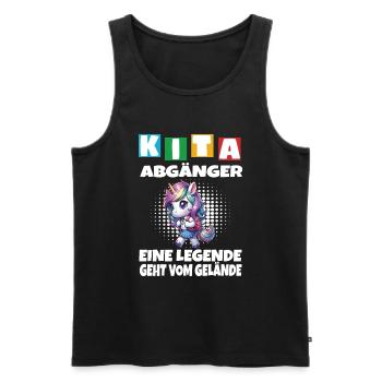 KITA Leavers School Child School Enrollment - Men's Premium Organic Tank Top - black - Front - Michal (187cm)