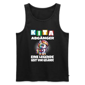 KITA Leavers School Child School Enrollment - Men's Premium Organic Tank Top - black - Front - AI Model Male 178 light (178cm)