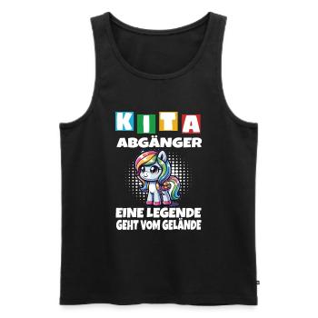 KITA Leavers School Child School Enrollment - Men's Premium Organic Tank Top - black - Front - AI Model Male 178 light (178cm)