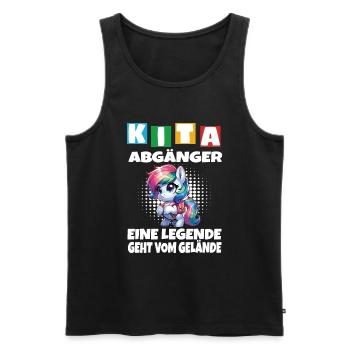 KITA Leavers School Child School Enrollment - Men's Premium Organic Tank Top - black - Front - AI Model Male 178 light (178cm)