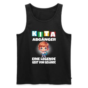KITA Leavers School Child School Enrollment - Men's Premium Organic Tank Top - black - Front - AI Model Male 178 light (178cm)