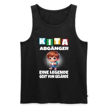 KITA Leavers School Child School Enrollment - Men's Premium Organic Tank Top - black - Front - AI Model Male 178 light (178cm)