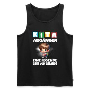 KITA Leavers School Child School Enrollment - Men's Premium Organic Tank Top - black - Front - AI Model Male 178 light (178cm)