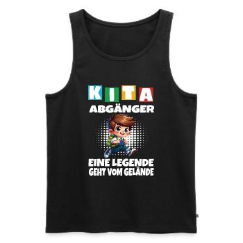 KITA Leavers School Child School Enrollment - Men's Premium Organic Tank Top - black - Front - AI Model Male 178 light (178cm)