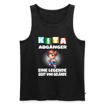 KITA Leavers School Child School Enrollment - Men's Premium Organic Tank Top - black - Front - AI Model Male 178 light (178cm)