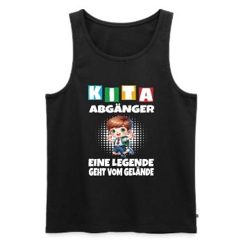 KITA Leavers School Child School Enrollment - Men's Premium Organic Tank Top - black - Front - Michal (187cm)
