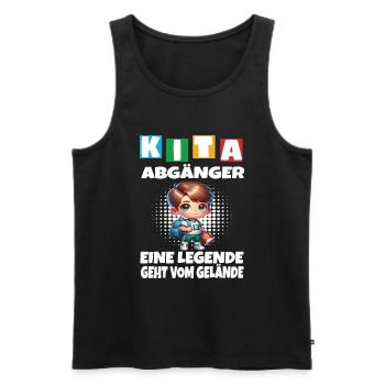 KITA Leavers School Child School Enrollment - Men's Premium Organic Tank Top - black - Front - AI Model Male 178 light (178cm)