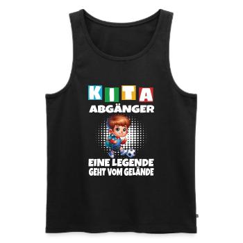 KITA Leavers School Enfant Inscription à l’école - Débardeur bio Premium Homme - noir - Devant - Michal (187cm)