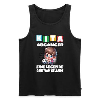 KITA Leavers School Child School Enrollment - Men's Premium Organic Tank Top - black - Front - AI Model Male 178 light (178cm)