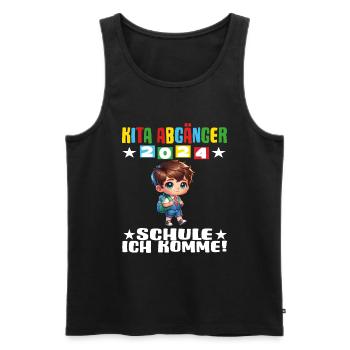 Daycare Leavers 2024 School Enrollment 2024 - Men's Premium Organic Tank Top - black - Front - Michal (187cm)
