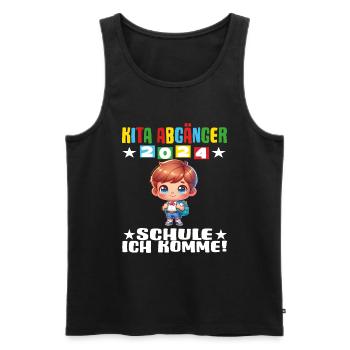 kita abgänger 2024 abschluss kita - Männer Premium Bio Tank Top - Schwarz - Vorne - Michal (187cm)