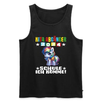 Daycare Leavers 2024 School Enrollment 2024 - Men's Premium Organic Tank Top - black - Front - Michal (187cm)