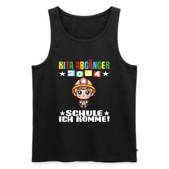 Daycare Leavers 2024 School Enrollment 2024 - Men's Premium Organic Tank Top - black - Front - Michal (187cm)