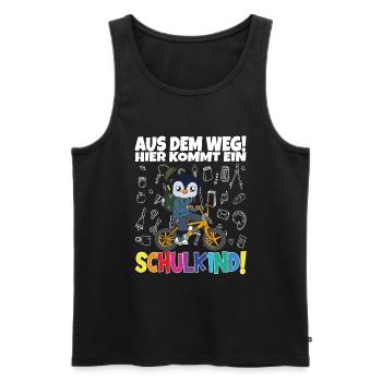 Schulkind 2024 Einschulung Schulanfang - Männer Premium Bio Tank Top - Schwarz - Vorne - Michal (187cm)