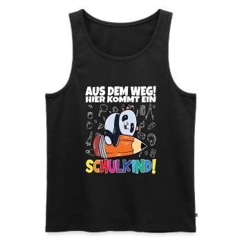 School Child 2024 School Enrollment Back to School - Men's Premium Organic Tank Top - black - Front - Michal (187cm)