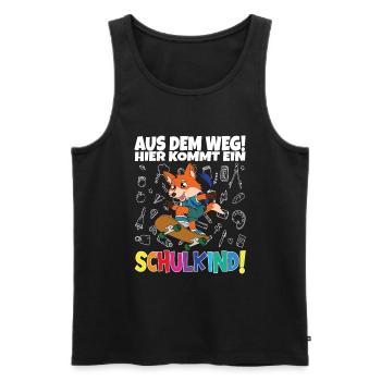 School Child 2024 School Enrollment Back to School - Men's Premium Organic Tank Top - black - Front - Michal (187cm)