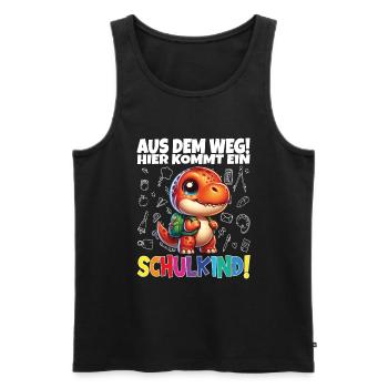 Schulkind 2024 Einschulung Schulanfang - Männer Premium Bio Tank Top - Schwarz - Vorne - Michal (187cm)