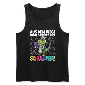 School Child 2024 School Enrollment Back to School - Men's Premium Organic Tank Top - black - Front - Michal (187cm)
