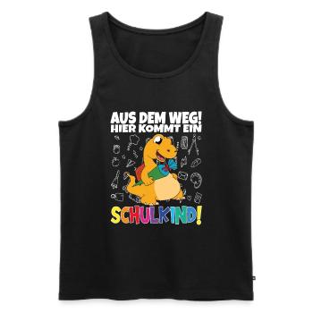 School Child 2024 School Enrollment Back to School - Men's Premium Organic Tank Top - black - Front - Michal (187cm)