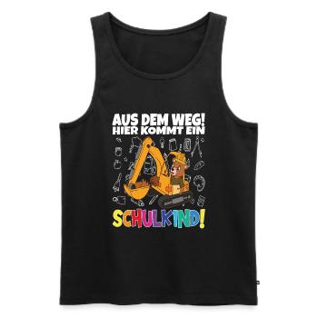 schulkinder outfit erstklassig - Männer Premium Bio Tank Top - Schwarz - Vorne - Michal (187cm)