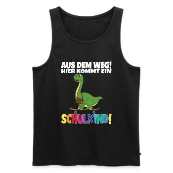 Schulkind 2024 Einschulung Schulanfang - Männer Premium Bio Tank Top - Schwarz - Vorne - Michal (187cm)