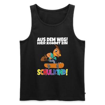 Schulkind 2024 Einschulung Schulanfang - Männer Premium Bio Tank Top - Schwarz - Vorne - Michal (187cm)