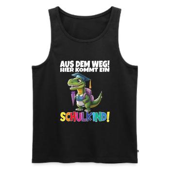 Schulkind 2024 Einschulung Schulanfang - Männer Premium Bio Tank Top - Schwarz - Vorne - Michal (187cm)