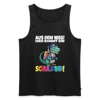 Schulkind 2024 Einschulung Schulanfang - Männer Premium Bio Tank Top - Schwarz - Vorne - Michal (187cm)
