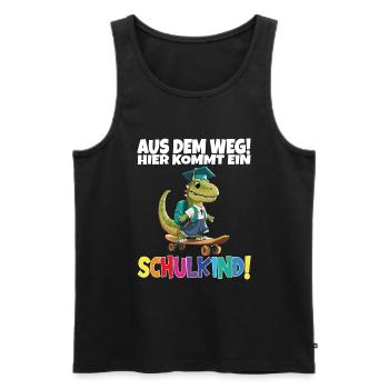Schulkind 2024 Einschulung Schulanfang - Männer Premium Bio Tank Top - Schwarz - Vorne - Michal (187cm)