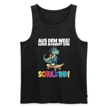 Schulkind 2024 Einschulung Schulanfang - Männer Premium Bio Tank Top - Schwarz - Vorne - Michal (187cm)