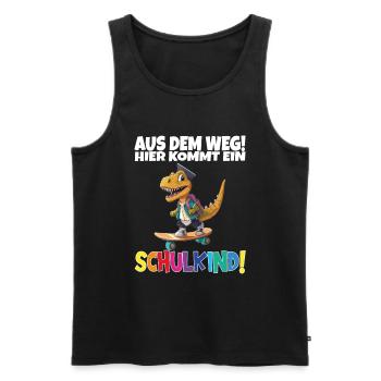 Schulkind 2024 Einschulung Schulanfang - Männer Premium Bio Tank Top - Schwarz - Vorne - Michal (187cm)
