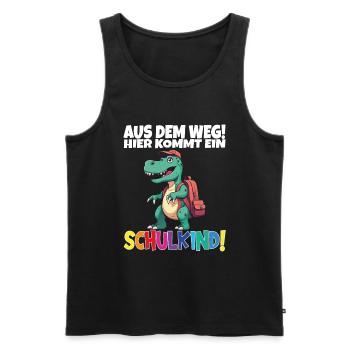 Écoliers 2024 Inscriptions scolaires Retour à l’école - Débardeur bio Premium Homme - noir - Devant - Michal (187cm)