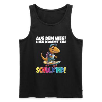 Schulkind 2024 Einschulung Schulanfang - Männer Premium Bio Tank Top - Schwarz - Vorne - Michal (187cm)