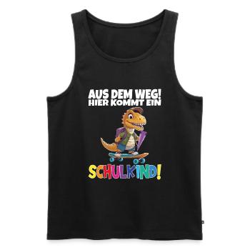 Écoliers 2024 Inscriptions scolaires Retour à l’école - Débardeur bio Premium Homme - noir - Devant - Michal (187cm)