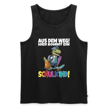 Schulkind 2024 Einschulung Schulanfang - Männer Premium Bio Tank Top - Schwarz - Vorne - Michal (187cm)