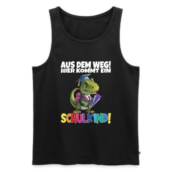 Schulkind 2024 Einschulung Schulanfang - Männer Premium Bio Tank Top - Schwarz - Vorne - Michal (187cm)