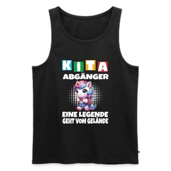 KITA Leavers School Child School Enrollment - Men's Premium Organic Tank Top - black - Front - AI Model Male 178 light (178cm)