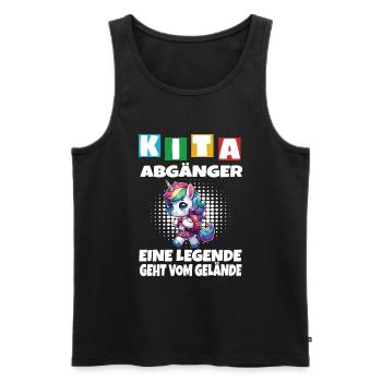 KITA Leavers School Child School Enrollment - Men's Premium Organic Tank Top - black - Front - AI Model Male 178 light (178cm)