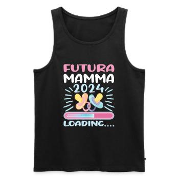 Super Mamma 2024 Loading - Men's Premium Organic Tank Top - black - Front - AI Model Male 178 light (178cm)