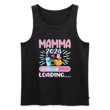 Super Mamma 2024 Loading - Men's Premium Organic Tank Top - black - Front - AI Model Male 178 light (178cm)