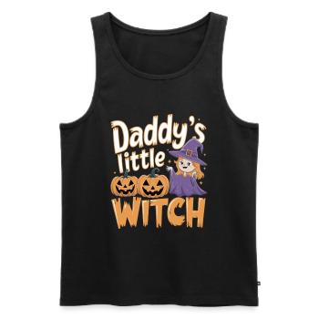 La petite sorcière de papa de la sorcière d’Halloween - Débardeur bio Premium Homme - noir - Devant - AI Model Male 178 light (178cm)
