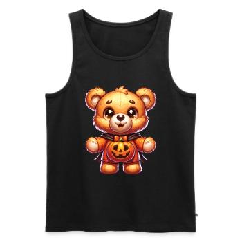 Halloween Teddy Bear Halloween Bear - Men's Premium Organic Tank Top - black - Front - AI Model Male 178 light (178cm)