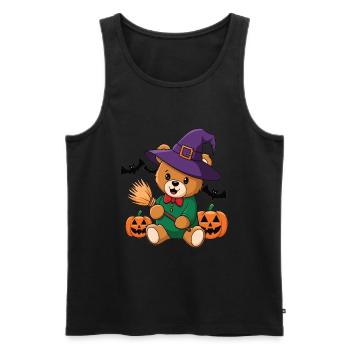 Halloween Teddy Bear Halloween Bear - Men's Premium Organic Tank Top - black - Front - AI Model Male 178 light (178cm)