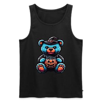 Halloween Teddy Bear Halloween Bear - Men's Premium Organic Tank Top - black - Front - AI Model Male 178 light (178cm)